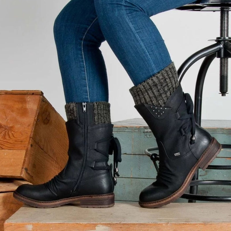 Stivale Frostline Rise – Suede Snow Boots Mid-Calf