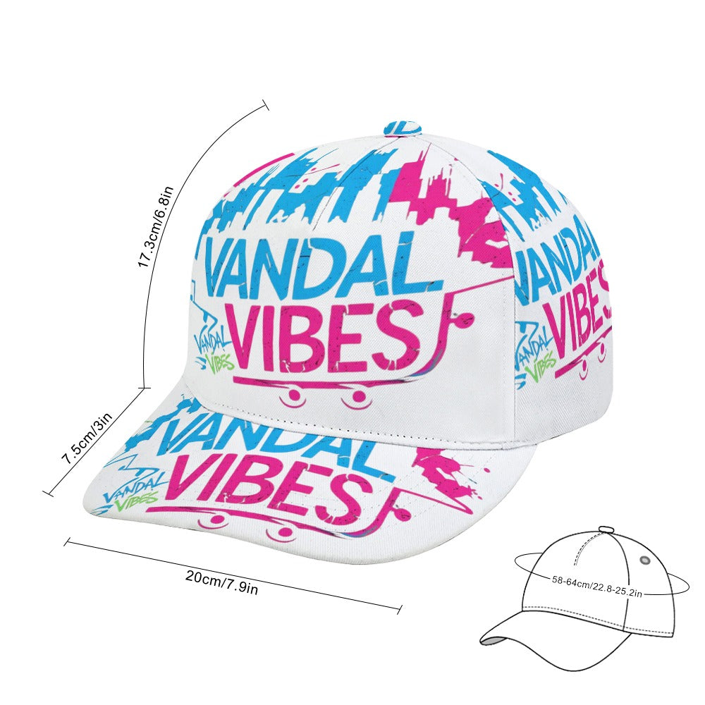 Cappello Vandal Dome  Visiera curva bianco streetwear