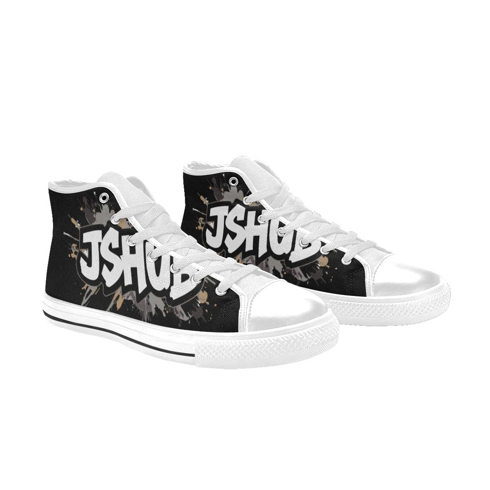 Scarpe Alte da Donna in Tela Urban JSHub Graffiti Dark – Design Esclusivo