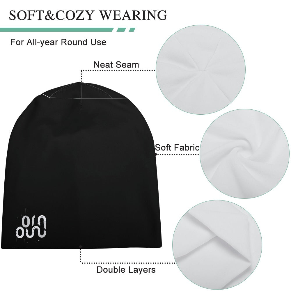 Berretto Zuccotto Donna “Concrete Echoes Icon” – Black Edition