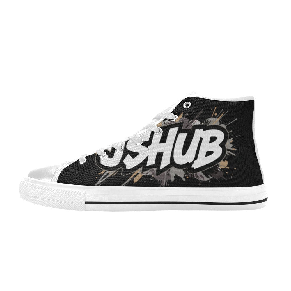 Scarpe Alte da Donna in Tela Urban JSHub Graffiti Dark – Design Esclusivo