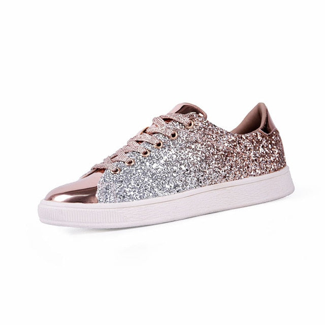 Sneakers Donna Bling Rush – Glitter Flat Shine