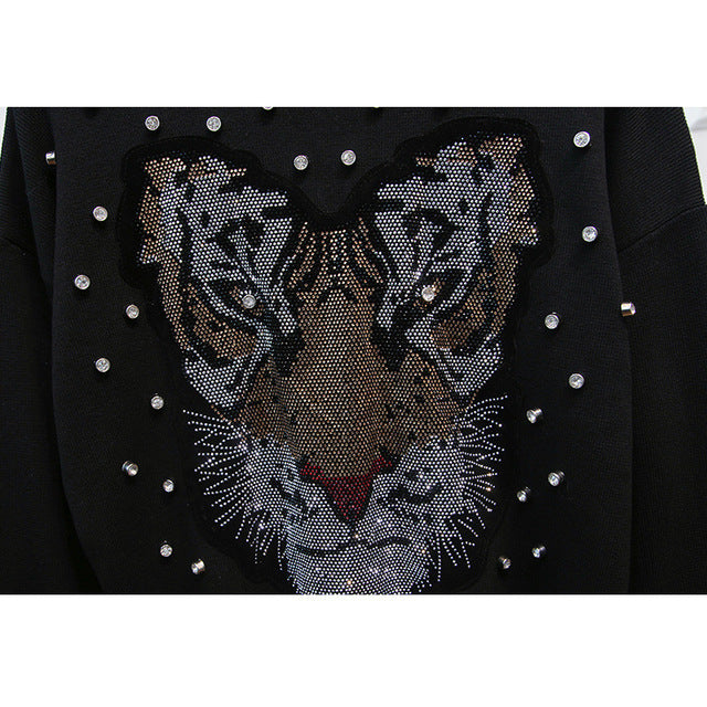 Tuta Tigra Glow Set – Maglia con Perline + Pantaloni in Cotone