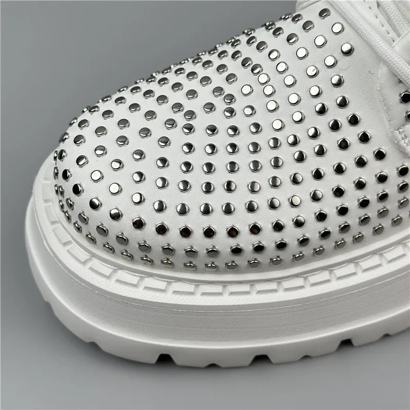Sneakers Platform Rivet Luxury in Pelle – Statement Streetwear