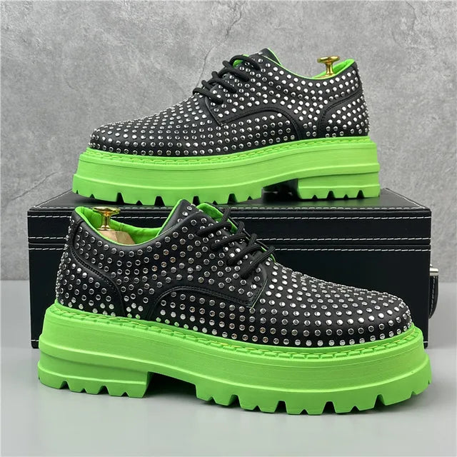Sneakers Platform Rivet Luxury in Pelle – Statement Streetwear