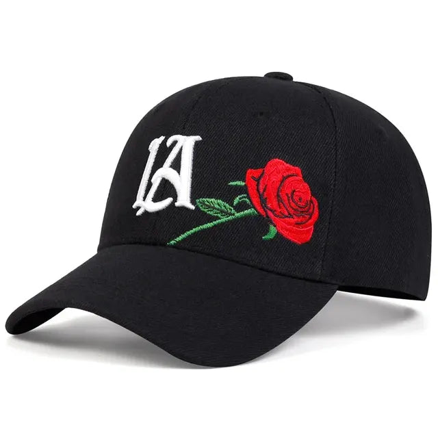 Cappello LA Rose – Berretto Ricamato con Visiera Estesa