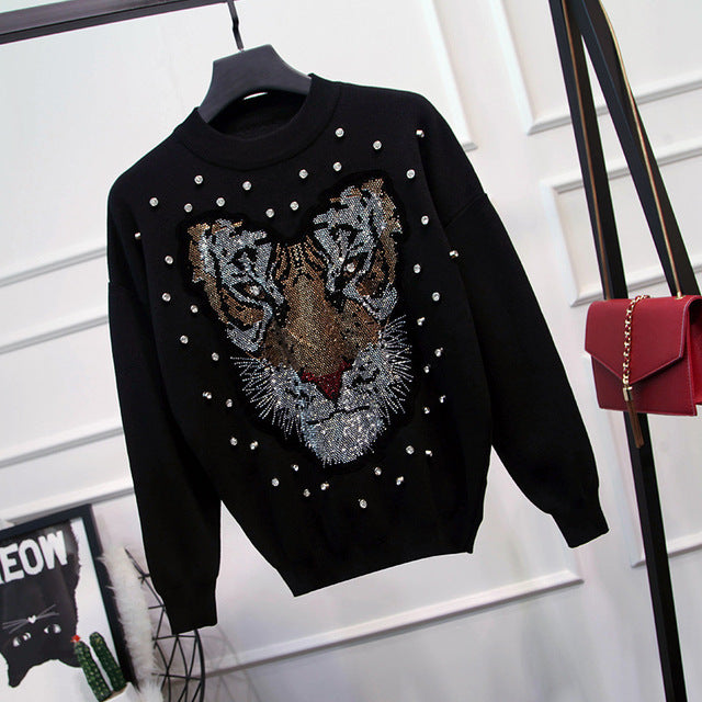 Tuta Tigra Glow Set – Maglia con Perline + Pantaloni in Cotone