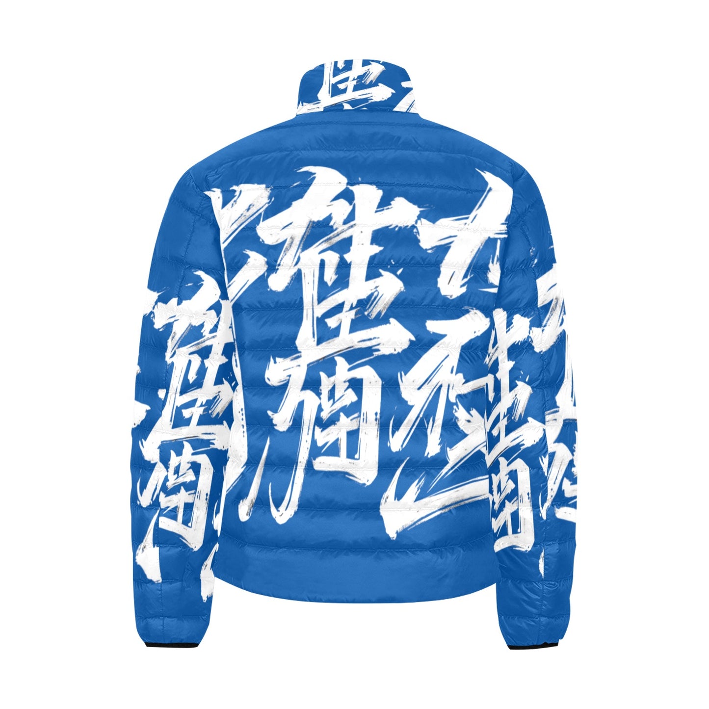 Giacca Bomber Uomo Collezione JSports Momo M06 Blu Profondo e Bianco Imponente JSHUB – Base Blu con Stampa All-Over Bianca
