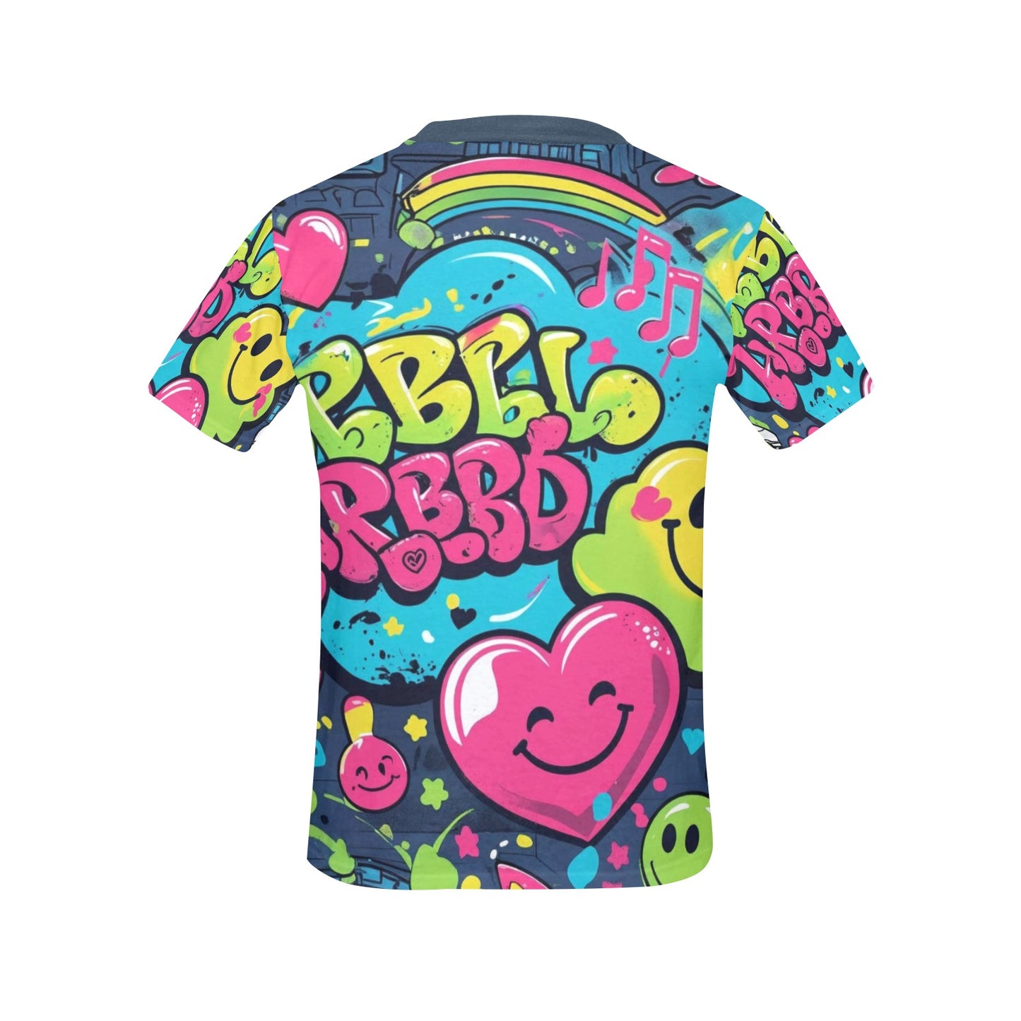 T-shirt Emoji Viber – Donna, Stile Cartoon Urban con Stampa All Over