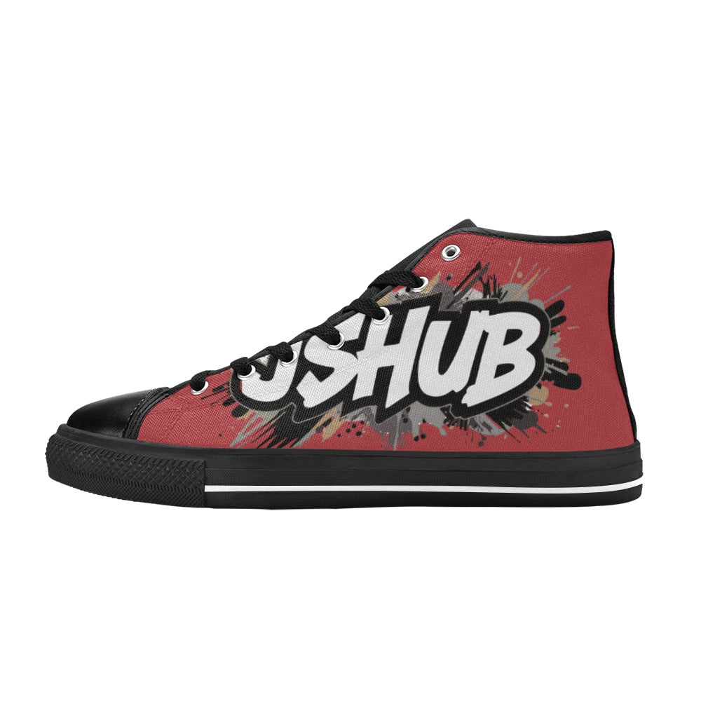 Scarpe Alte da Donna in Tela Urban JSHub Graffiti Dark – Design Esclusivo