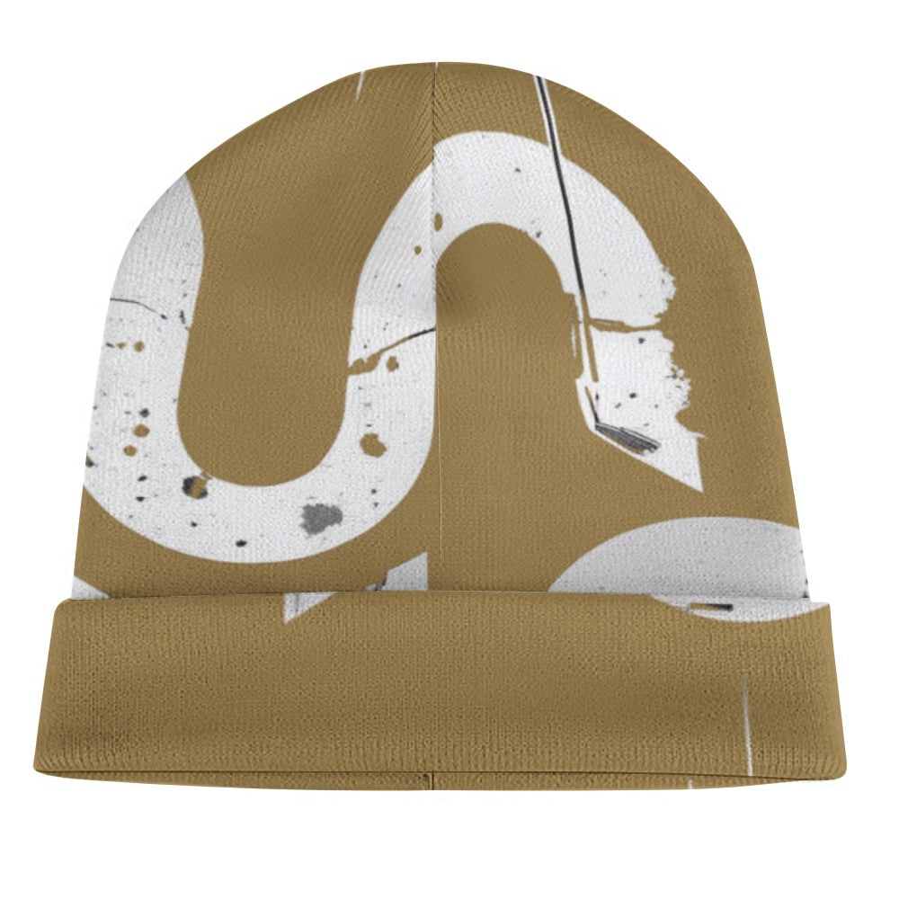 Cappello in maglia marrone chiaro all-over Concrete Echoes Urban Soil