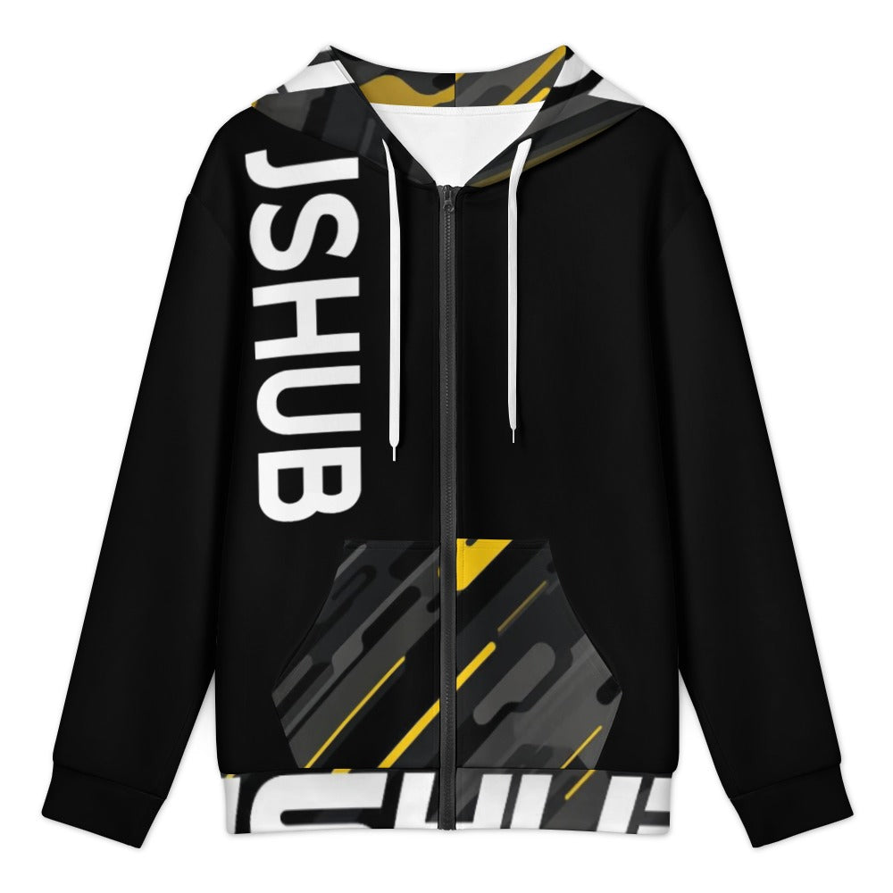 JS HUB Motion Core High Neck Hoodie Uomo Nera Multicolor