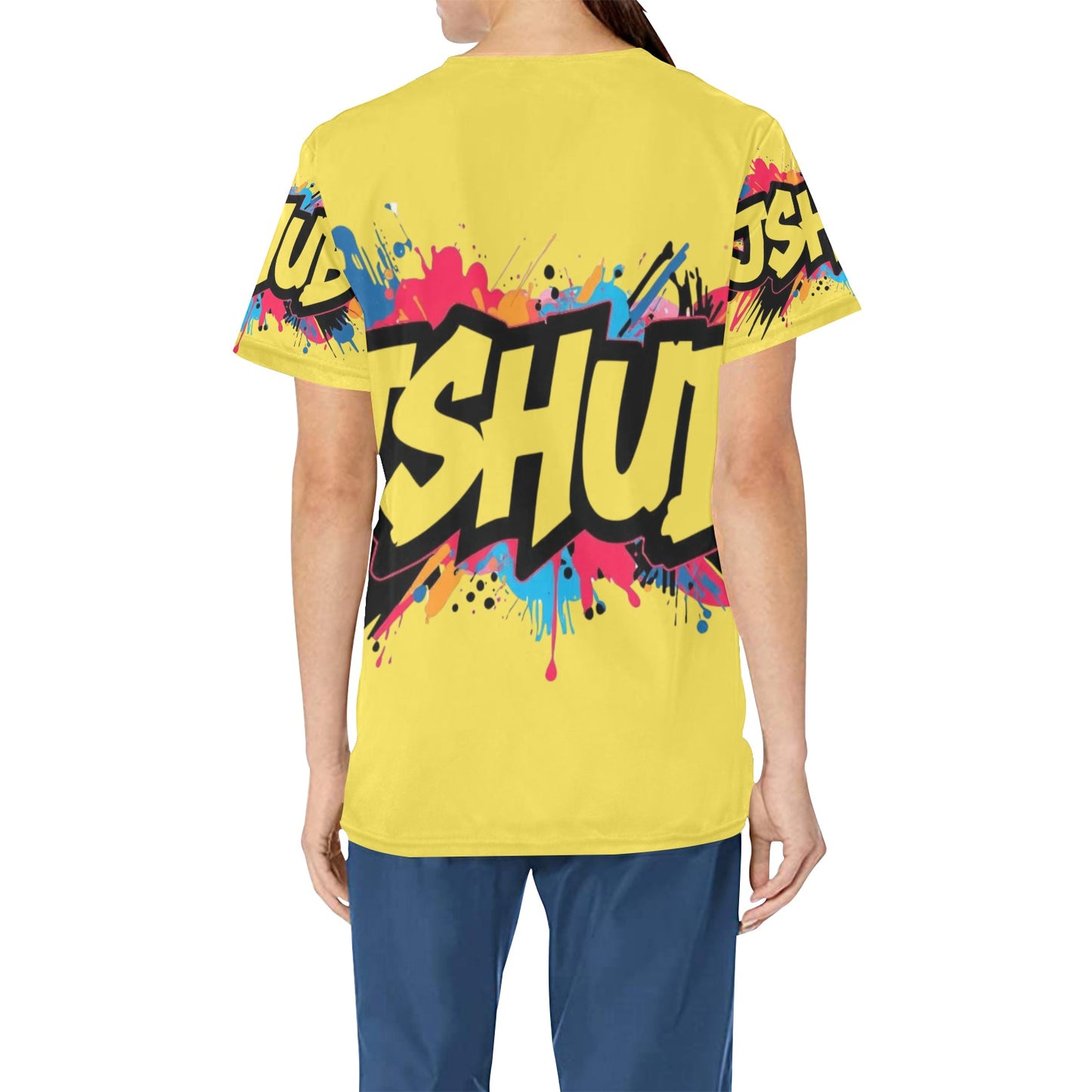 T-shirt Scrub Unisex JSHub Logo Multicolor All-Over – Urban Style 2025
