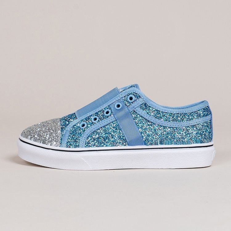Sneakers GlitterPop – Scarpe di Tela Colorate con Paillettes per Donna