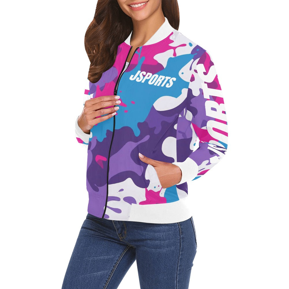 Bomber donna Urban Pulse mimetico multicolor con scritte JSports