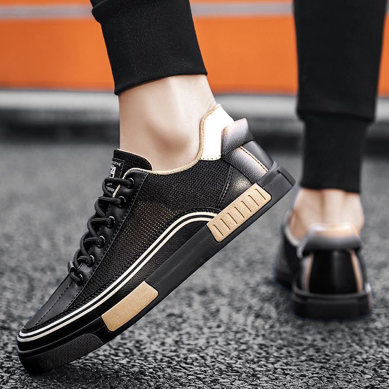 Scarpe Uomo Streetwear Sneakers Low Top in Mesh Traspirante