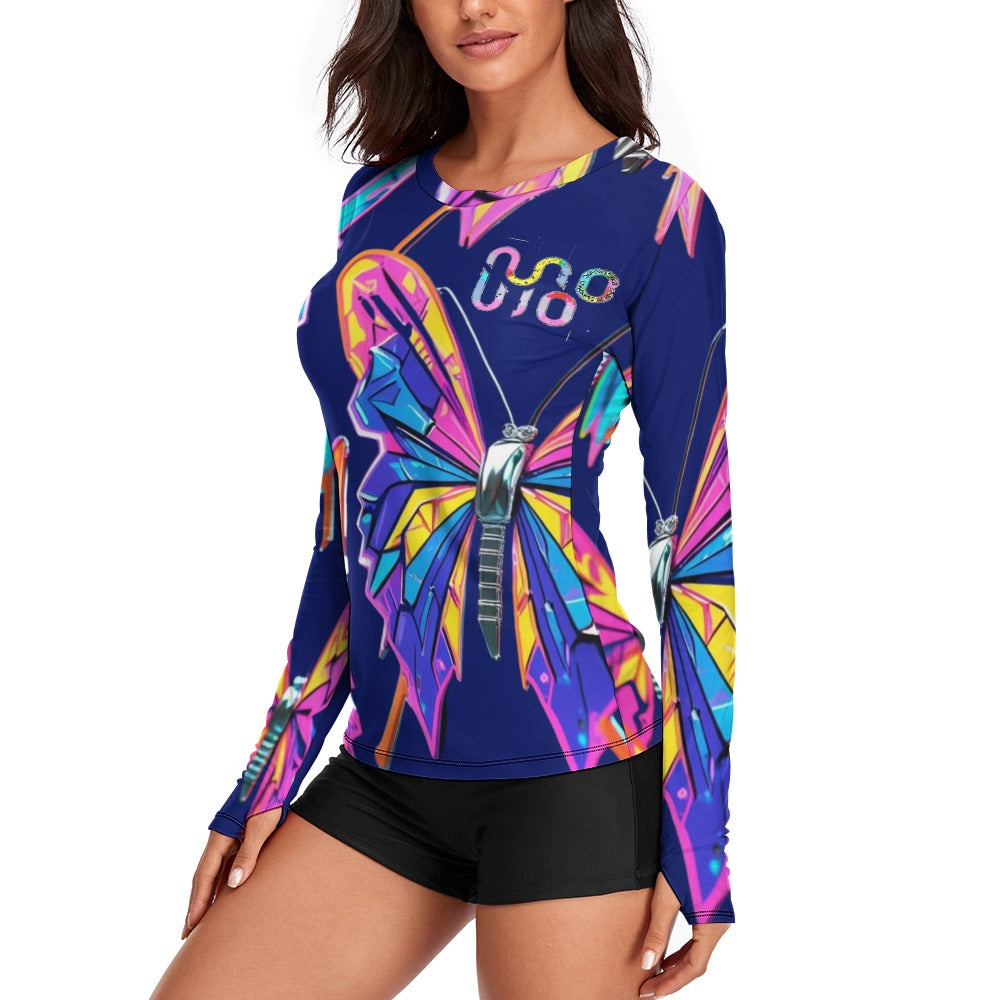 Maglietta donna Wings of Noise maniche lunghe protezione UV – 10 varianti colore