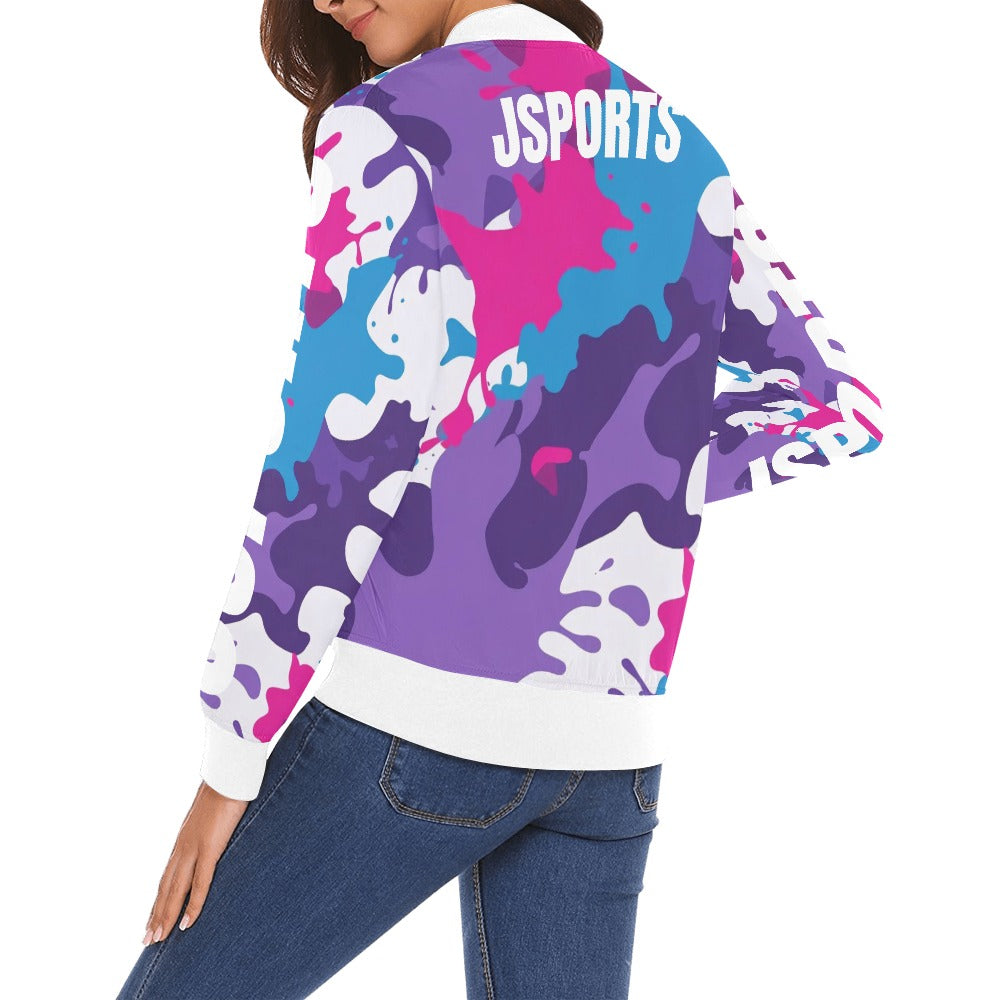 Bomber donna Urban Pulse mimetico multicolor con scritte JSports