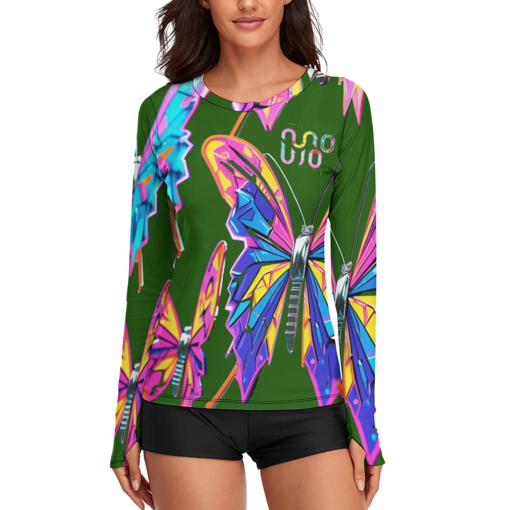 Maglietta donna Wings of Noise maniche lunghe protezione UV – 10 varianti colore