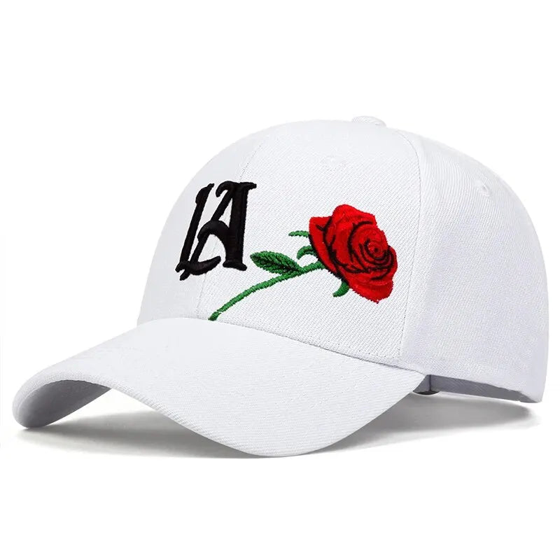 Cappello LA Rose – Berretto Ricamato con Visiera Estesa