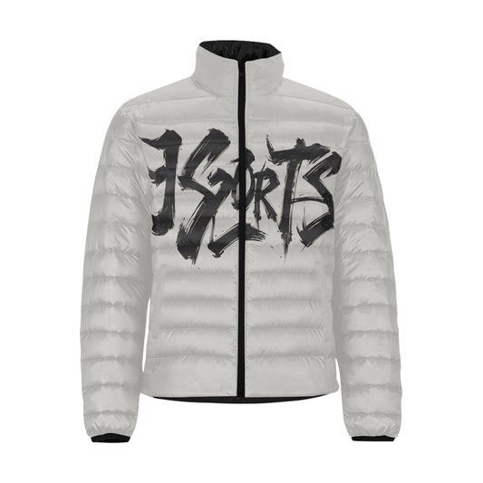 Giacca Bomber Uomo Collezione JSports K24 Ash Drift JSHUB – Base Grigia con Stampa Nera Centrale