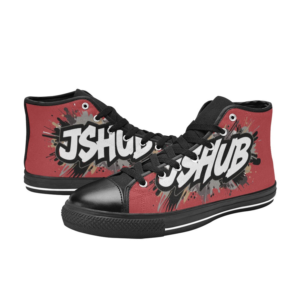 Scarpe Alte da Donna in Tela Urban JSHub Graffiti Dark – Design Esclusivo