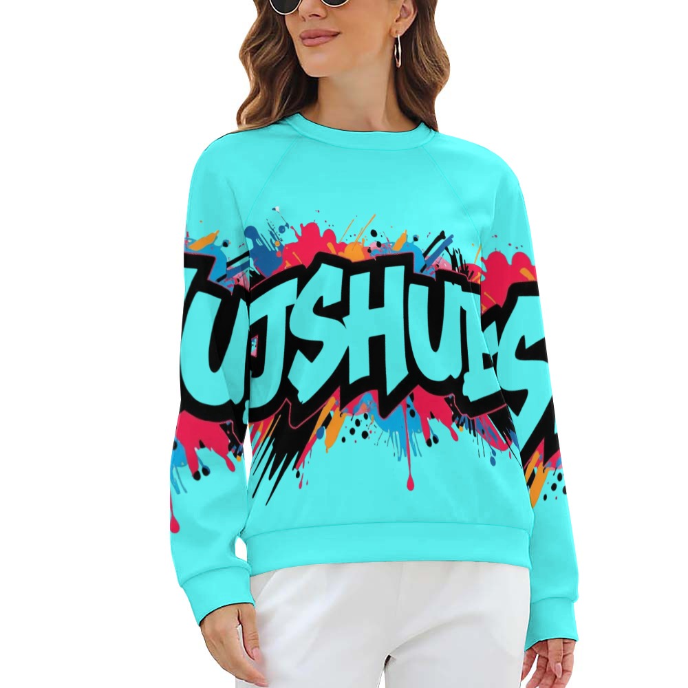 Felpa Donna JSHub Multicolor – Stile Streetwear con Graffiti All-Over