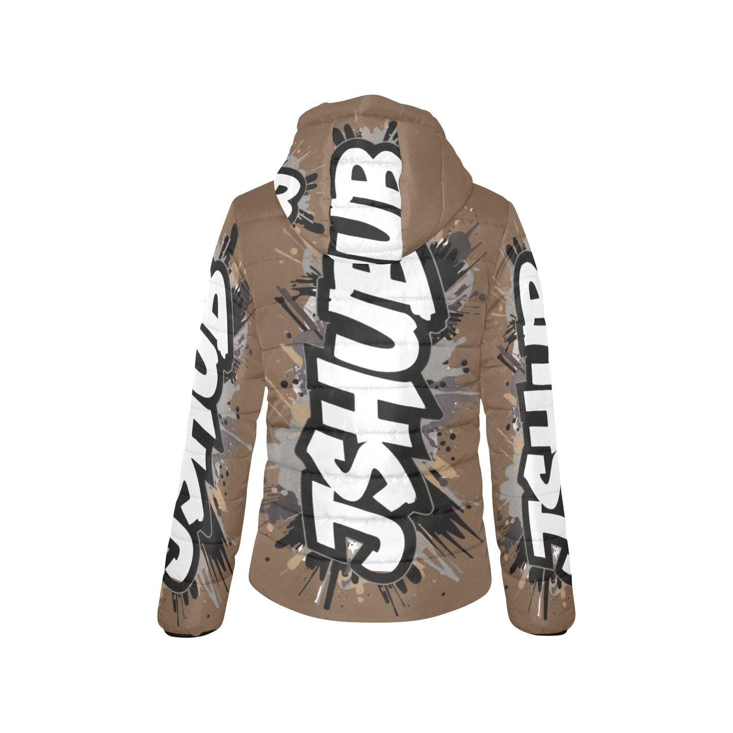 Giacca Imbottita con Cappuccio da Donna – Stampa All Over JSHub