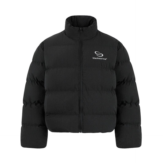 Giacca Uomo Puffer Streetwear Corta Nera Oversize