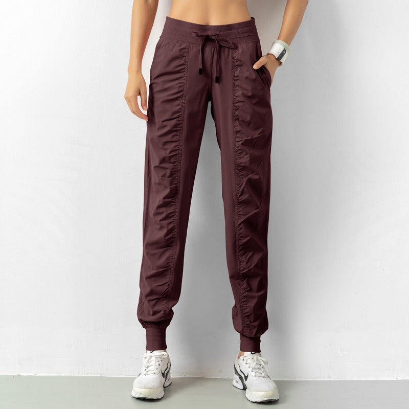 Pantaloni slim loose running fitness quick dry