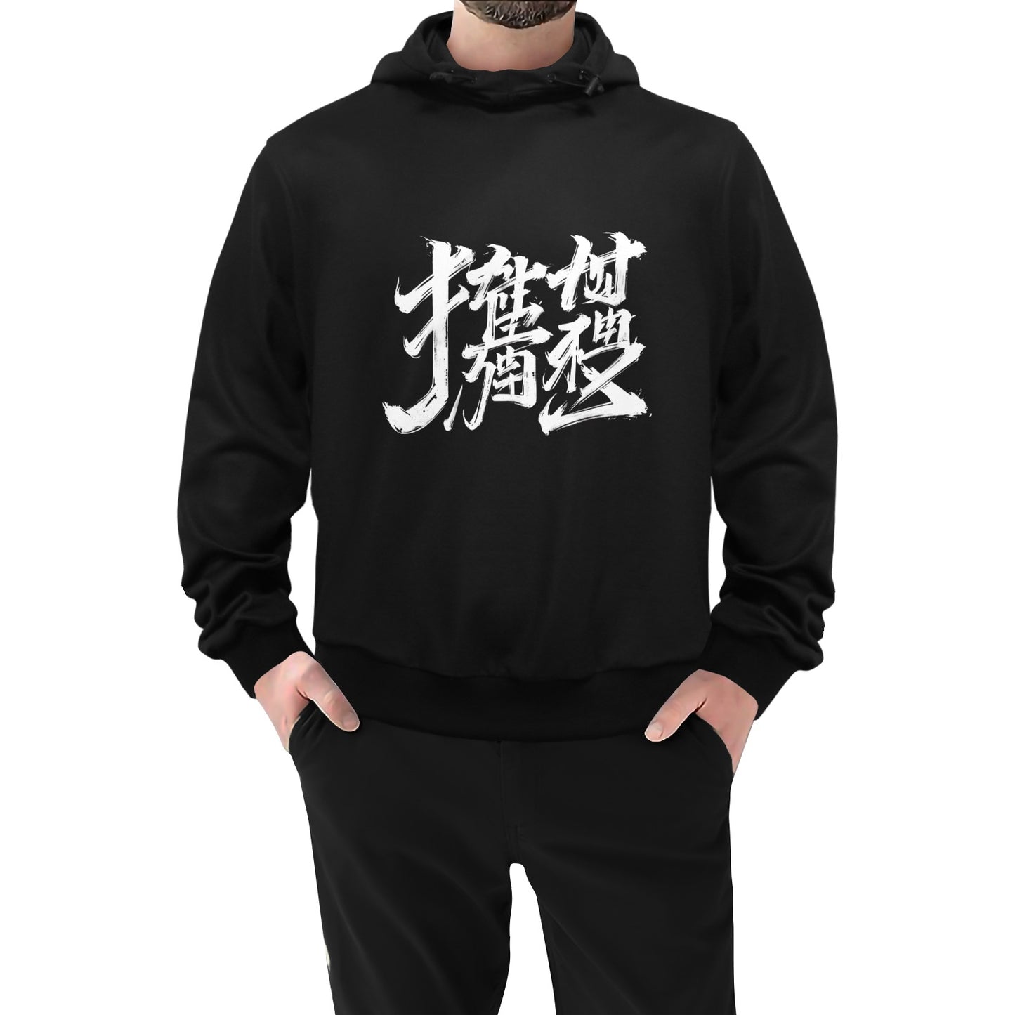 Felpa Uomo "JSPORTS Mono H24" – Collezione Monocolore con Scritta Centrale