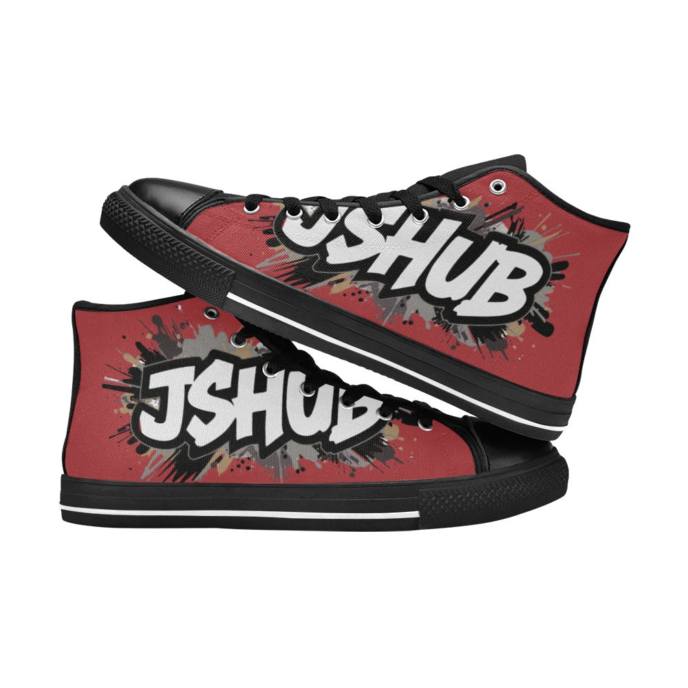 Scarpe Alte da Donna in Tela Urban JSHub Graffiti Dark – Design Esclusivo
