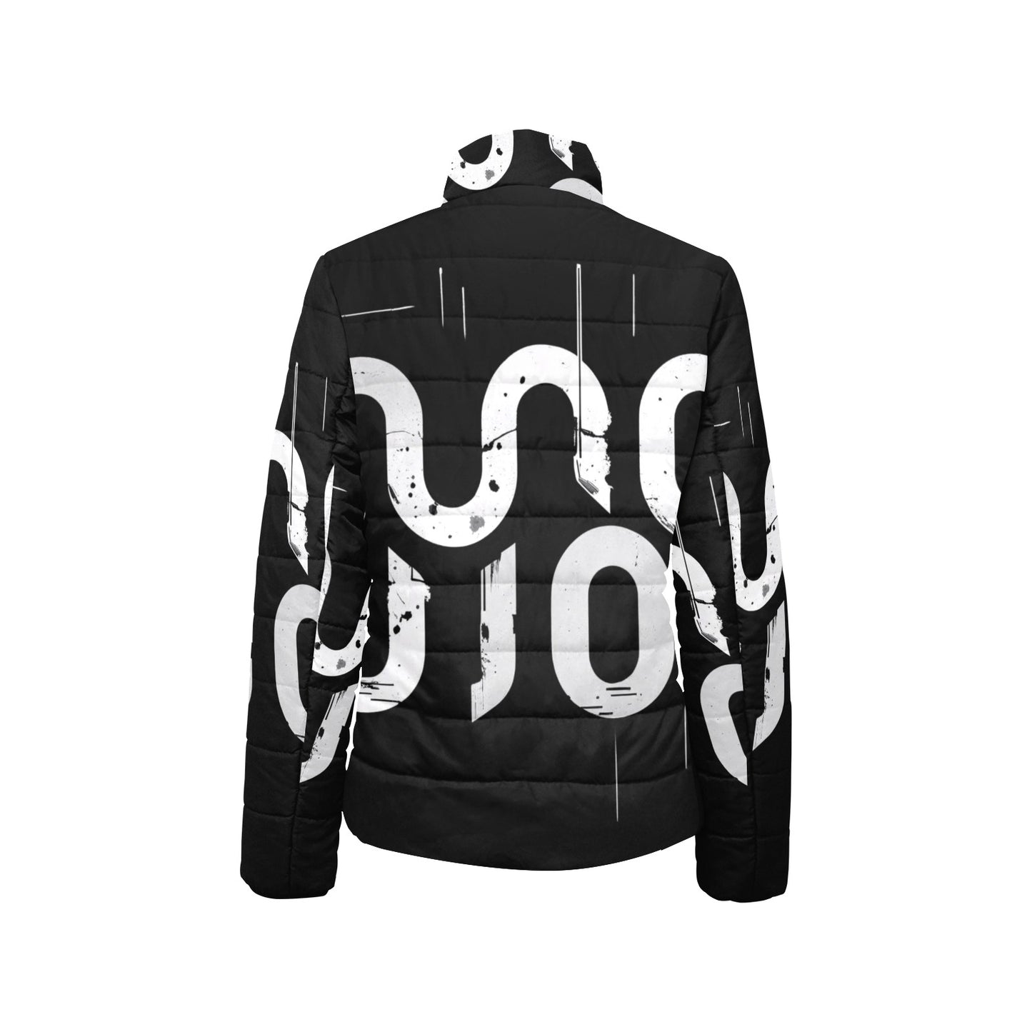 Giacca imbottita donna Concrete Echoes “Urban Static” colletto rialzato