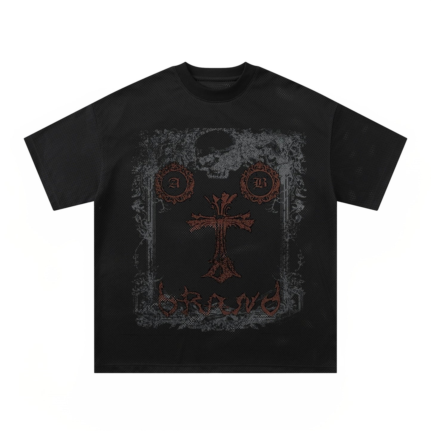 Dark Cross Mesh Tee