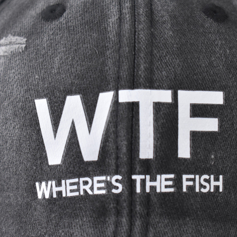 Cappellino ricamo WTF, berretto a becco d’anatra traspirante
