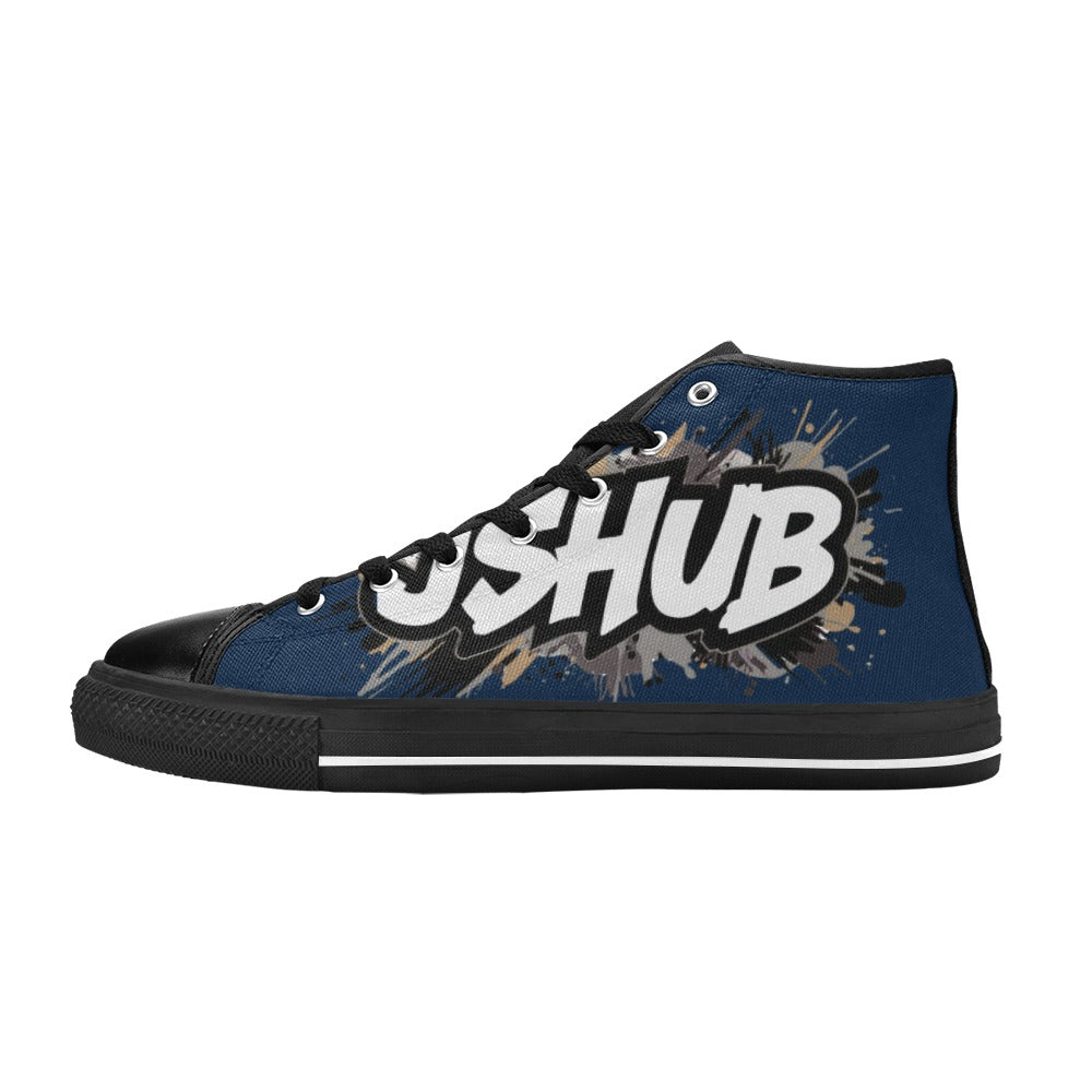 Scarpe Alte da Donna in Tela Urban JSHub Graffiti Dark – Design Esclusivo