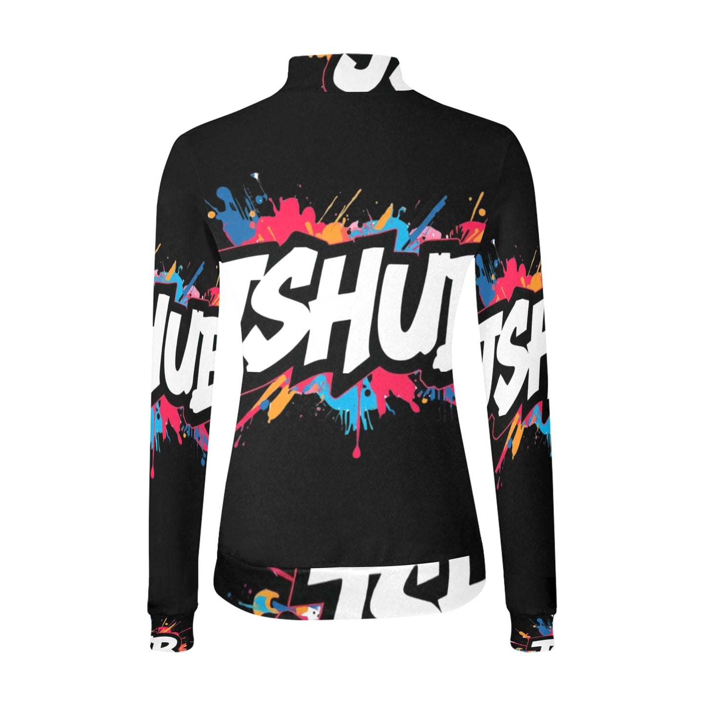 Maglione a collo alto da donna H43 con stampa all-over elegante e confortevole