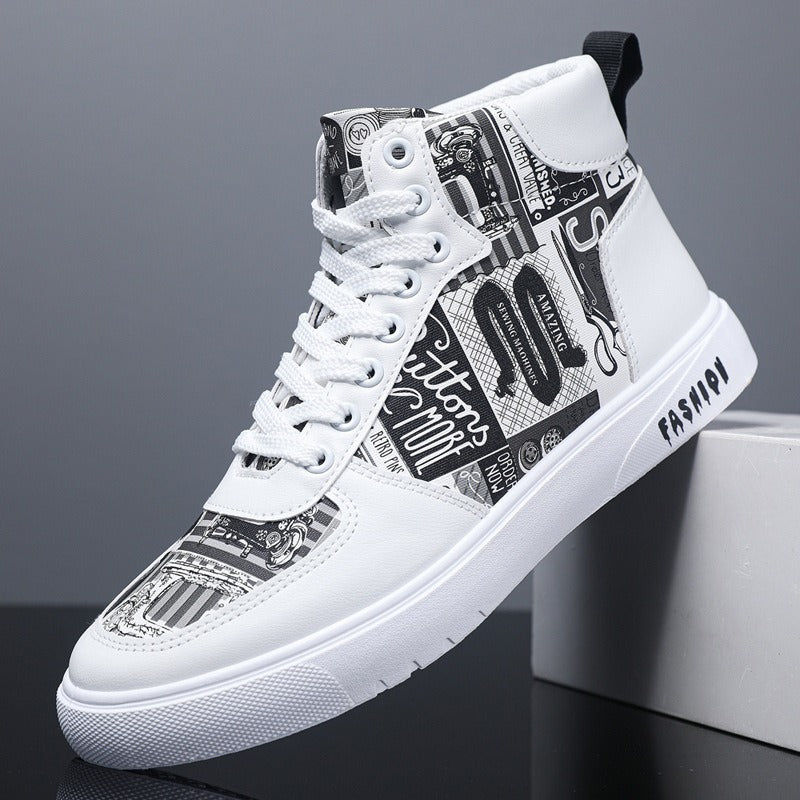 Scarpe Graffiti High Top Uomo Autunno