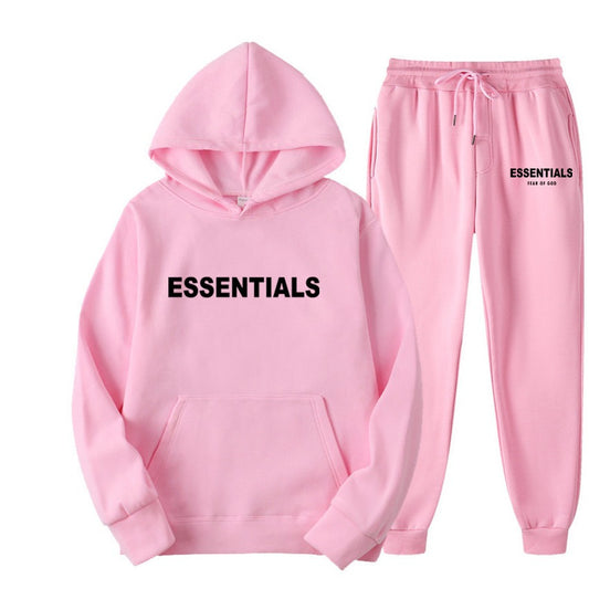Tuta Uomo Donna Streetwear Essentials Hoodie e Jogger Loose Fit Autunno Inverno