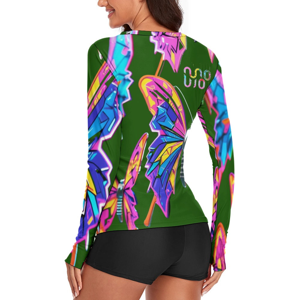 Maglietta donna Wings of Noise maniche lunghe protezione UV – 10 varianti colore