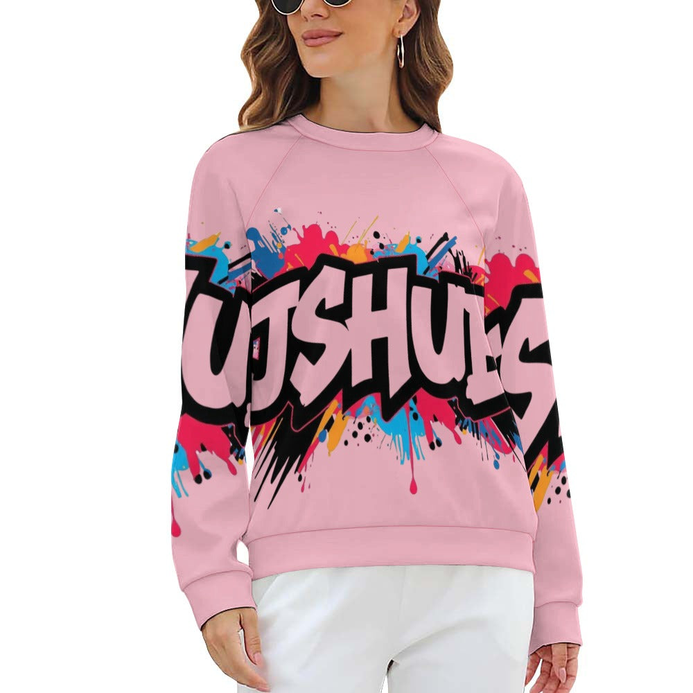 Felpa Donna JSHub Multicolor – Stile Streetwear con Graffiti All-Over