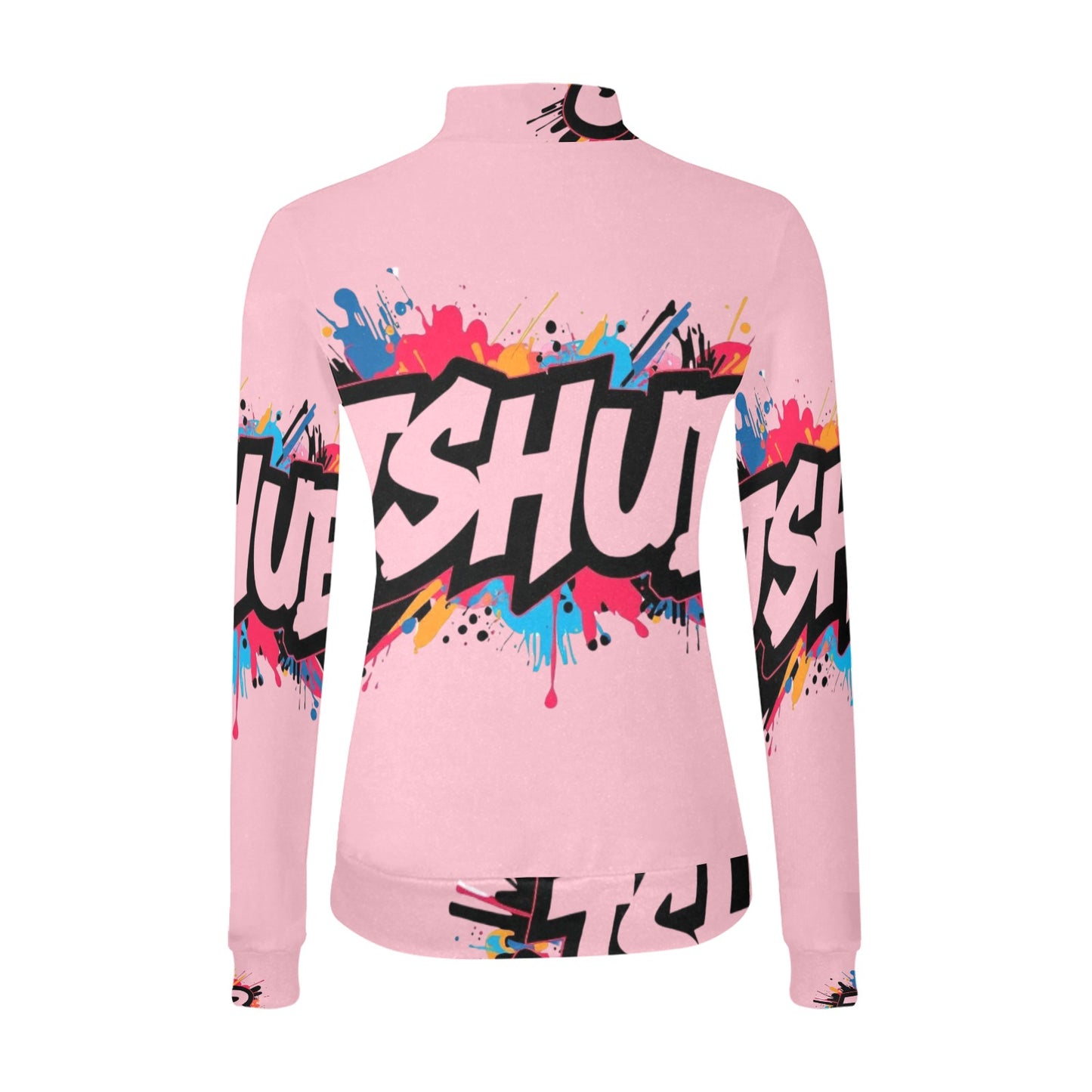 Maglione a collo alto da donna H43 con stampa all-over elegante e confortevole