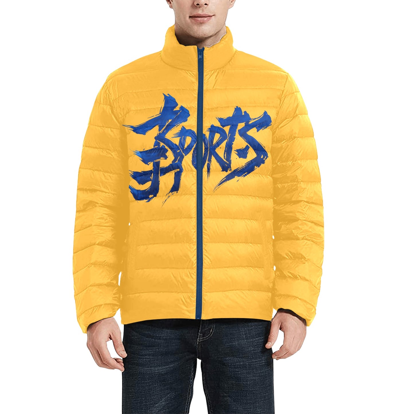 Giacca Bomber Uomo Collezione JSports Mono H18 Color Series JSHUB – Quattro Varianti con Stampa Centrale Blu Marino Sfumato