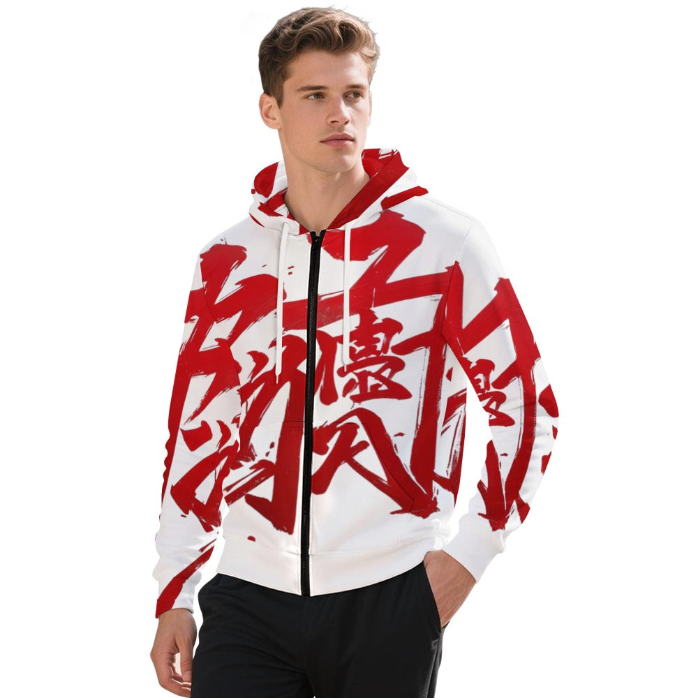 Felpa JSPORTS Momo M05 – Bianco Aurora e Rosso Sfumato