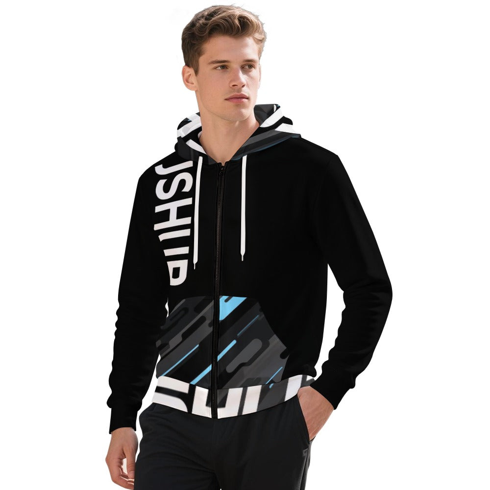 JS HUB Motion Core High Neck Hoodie Uomo Nera Multicolor