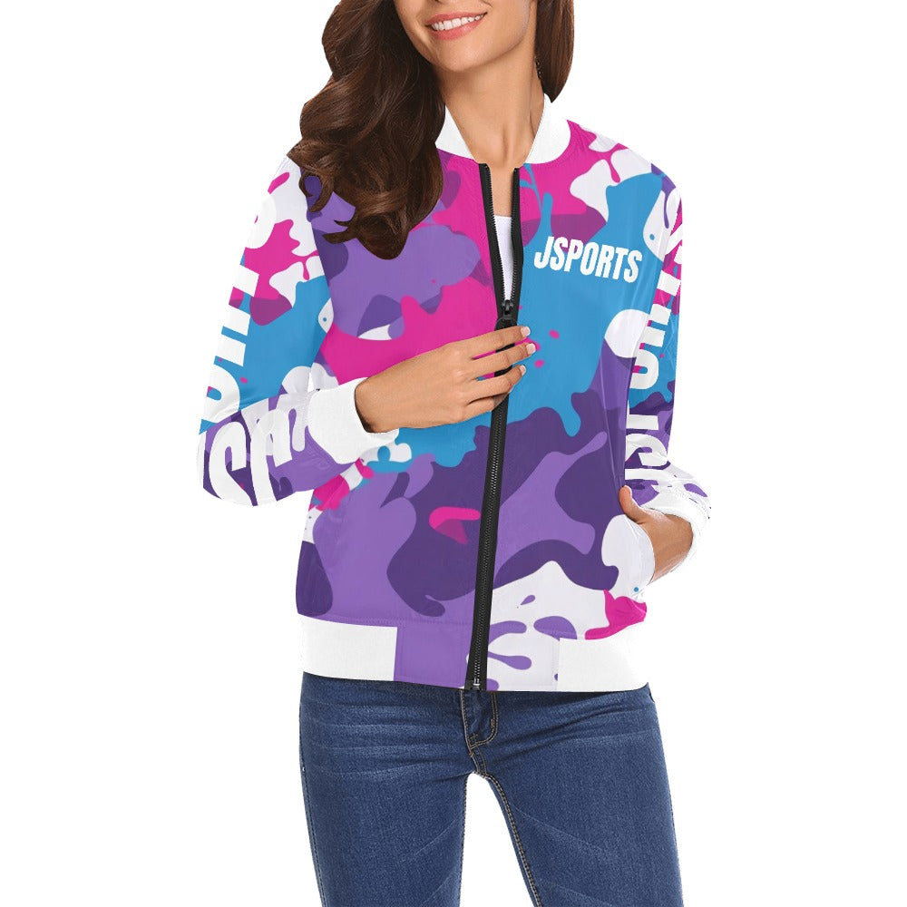 Bomber donna Urban Pulse mimetico multicolor con scritte JSports