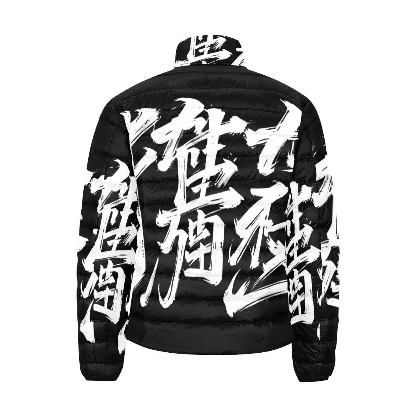 Giacca Bomber Uomo Collezione JSports Momo M02 Notte Infinita JSHUB – Base Nera con Stampa All-Over Bianca
