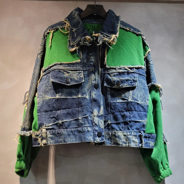 Set Giacca e Pantaloni Spliced Contrast Vintage