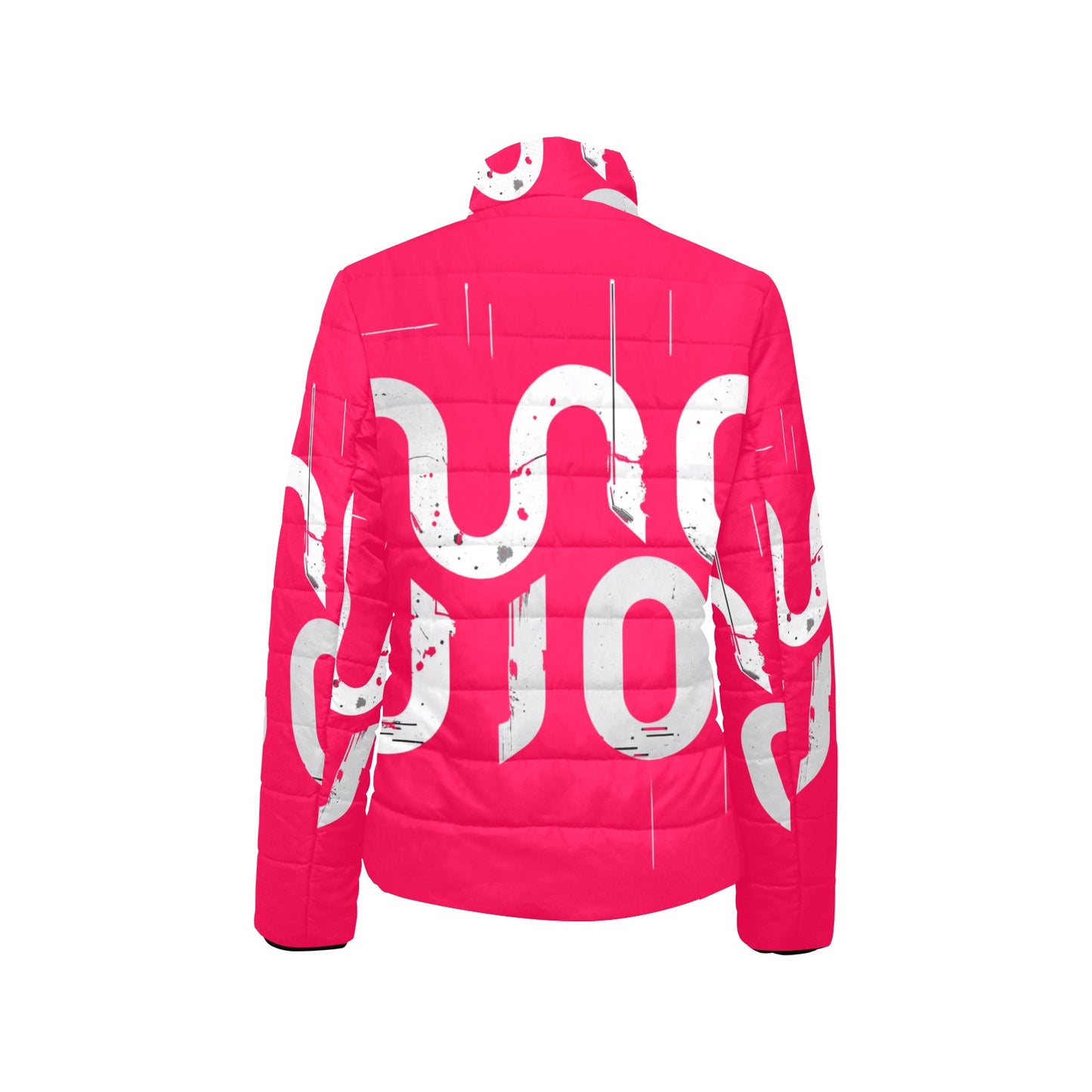 Giacca imbottita donna crimson Concrete Echoes “Urban Static” colletto rialzato