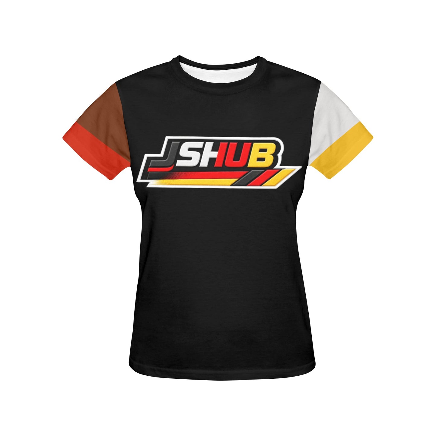 T-Shirt Germany Donna Nera JSHUB Winter Nation 2026 Streetwear